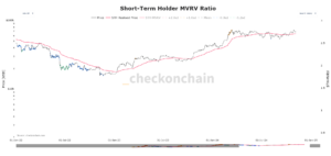 Grafico del Bitcoin STH-CB. Fonte: Checkonchain